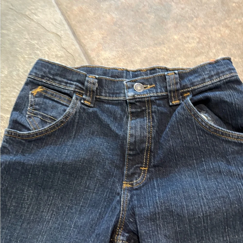 Youth Wrangler Blue Straight-Leg Adjustable Waist Denim Jeans 14